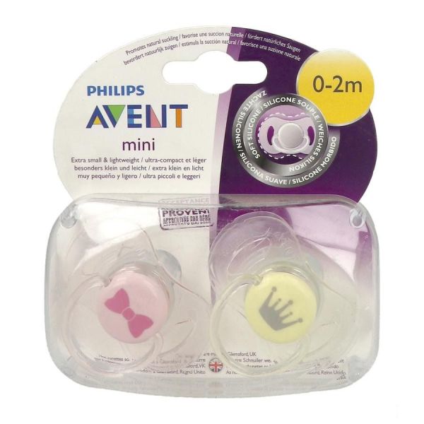 Philips Avent Sucette Mini Nouveau Ne Filles Ref Scf151/02 0-2M 2