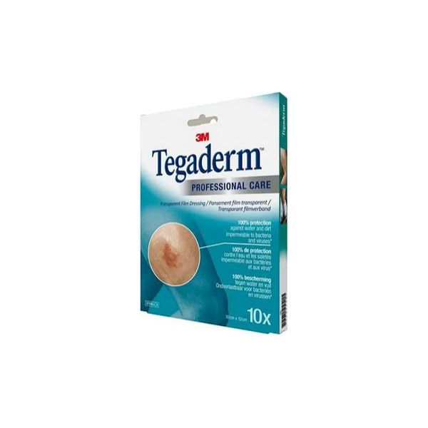 TEGADERM STERILES ADHESIFS TRANSPARENTS SEMI PERMEABLES 10*12CM PANSEMENT BT 10