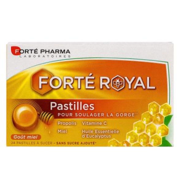 Forté Pharma Pastilles Royales Goût Miel 24 Pastilles à Sucer