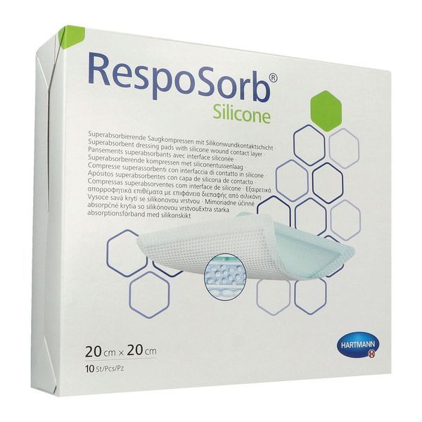 Resposorb Silicone Pansement 20*20 Cm 10