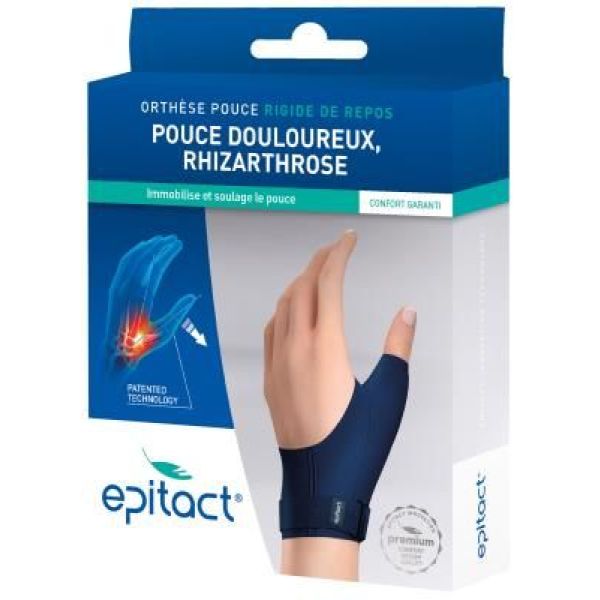 Epitact Orthese Du Pouce Rigide De Repos Droite Marine Ts 1