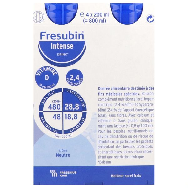 Fresubin Intense Drink Arome Neutre Liquide Bouteille 200 Ml 4