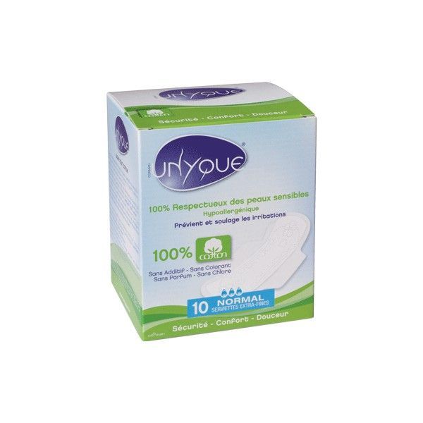 Unyque Extrafine Normal Avec Protege-Cotes Serviette 10