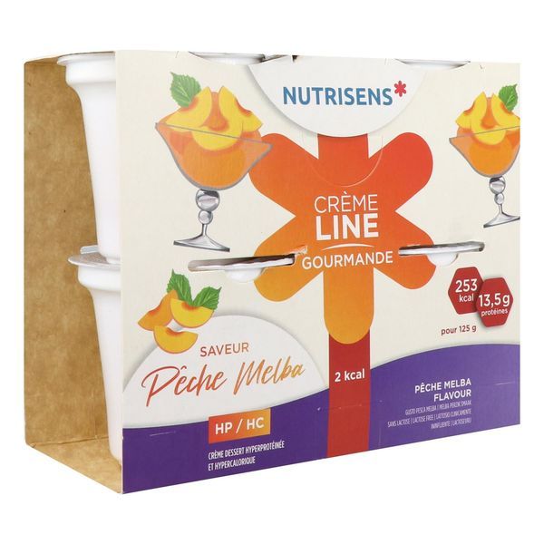 NUTRISENS CREMELINE GOURMANDE 2KCAL PECHE MELBA POT 125 G 4