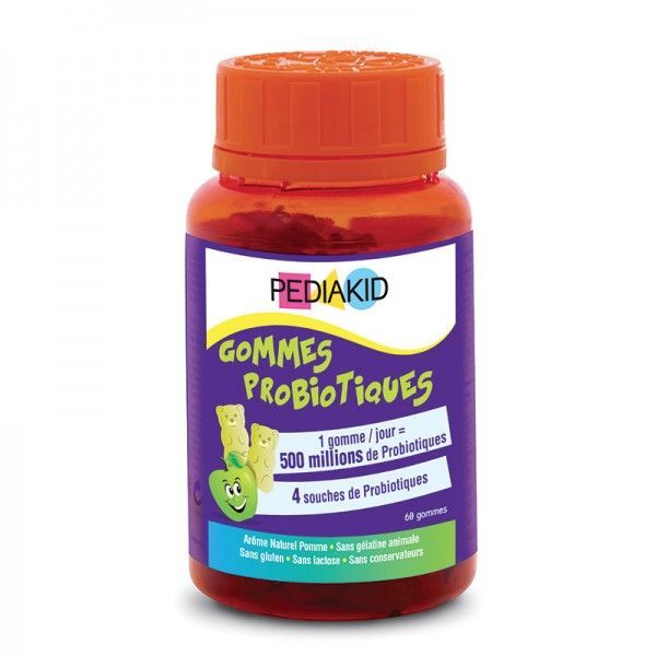 Pediakid - Pediakid gommes probiotiques pomme - pilulier 60 oursons