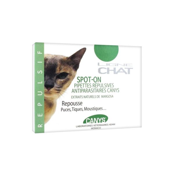 Canys Chat Spot On Repulsives Antiparasitaires Liq Oral Pipette 0,9 Ml 3