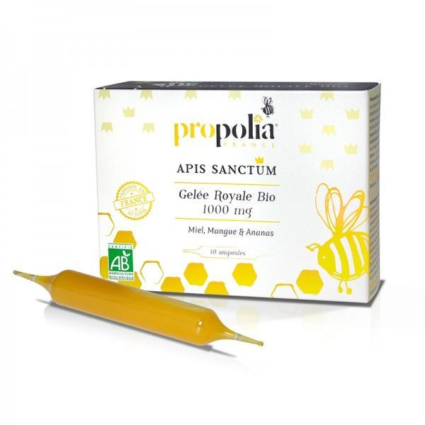 Propolia / Apimab - Gelée royale, Miel, Mangue et Ananas BIO - 10 ampoules