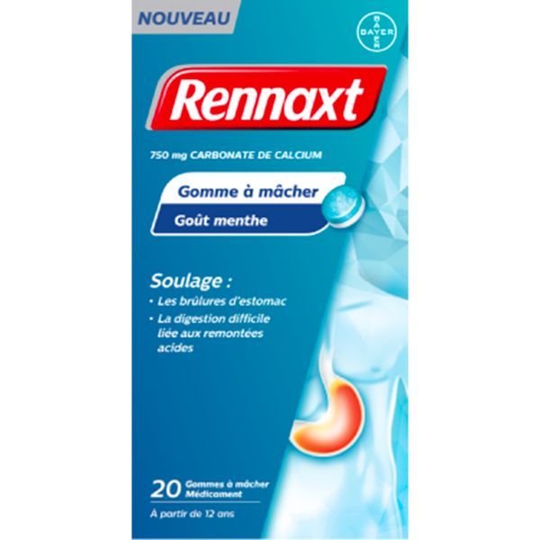 Rennact 750 Mg Gomme A Macher Medicamenteuse B/20