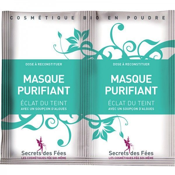 Secrets des fées - Masque purifiant éclat du teint BIO - sachet 2 doses de 6 g