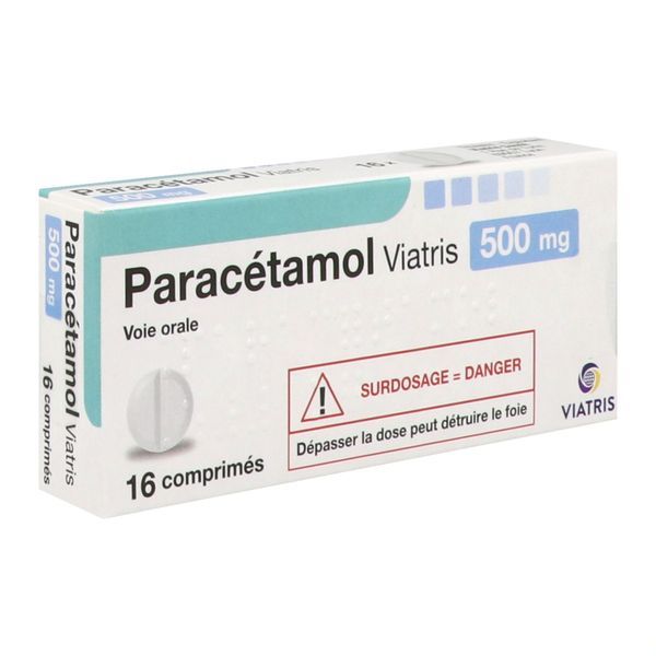 PARACETAMOL MYLAN 500 mg comprimés B/16