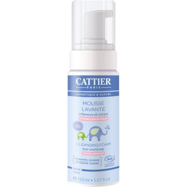 Cattier Mousse bébé lavante BIO - flacon 150 ml