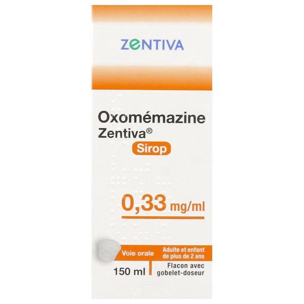 Oxomemazine Zentiva 0,33 Mg/Ml Sirop 150 Ml En Flacon Avec Gobelet Doseur