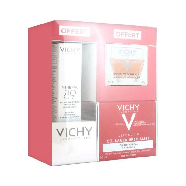 Vichy Coffret LiftActiv Specialist Collagen Specialist 50 ml + Minéral 89 10 ml Offert + Masque...