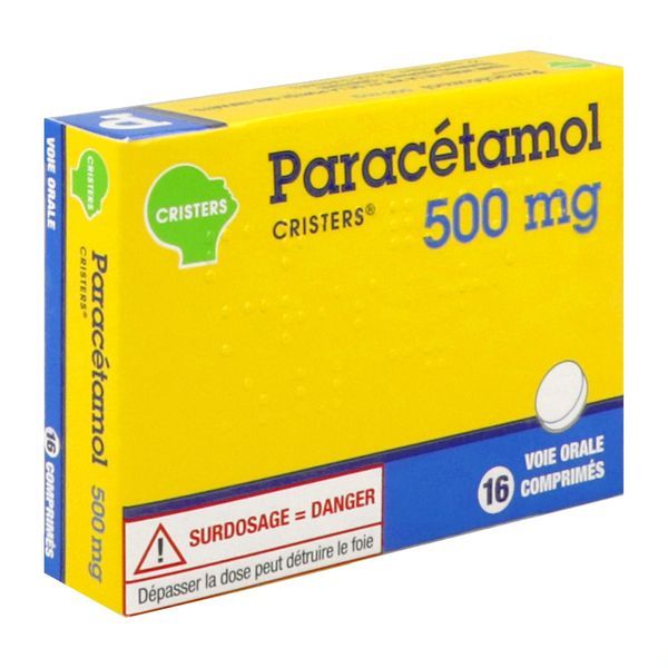 PARACETAMOL CRISTERS 500 mg comprimés B/16