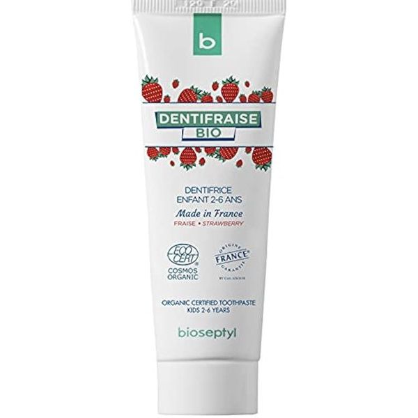 Bioseptyl Dentifraise Dentifrice Enfants 2-6 ans parfum Fraise BIO - 50 ml