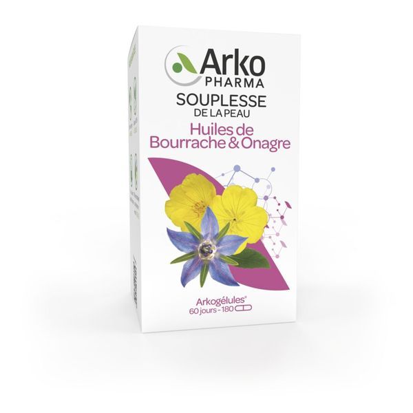 ARKOGELULES H.BOURRACHE & H.ONAGRE CAPSULE FLACON 180