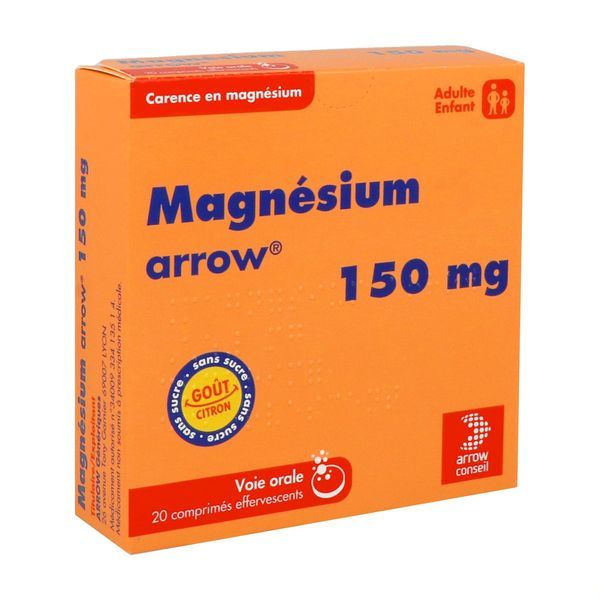 MAGNESIUM ARROW 150 MG COMPRIME EFFERVESCENT B/20