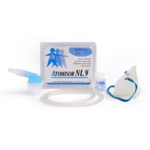 NEBULISEUR PNEUMATIQUE NL9 AVEC MASQUE + EMBOUT + FLACON - V6201