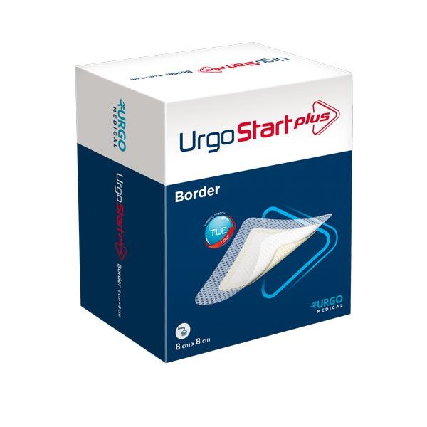 Urgostart Plus Border Pansement Hydrocellulaire Boite 8*8 Cm 16