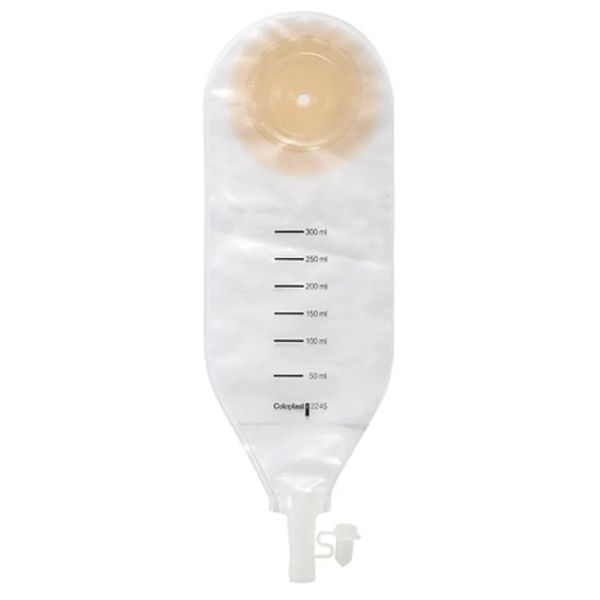 Coloplast Drainage - Boîte de 10 poche de drainage stériles maxi, vidangeables avec indicateur de mesure - 500ml. Découpable de 6 à 52 mn Référence: 0