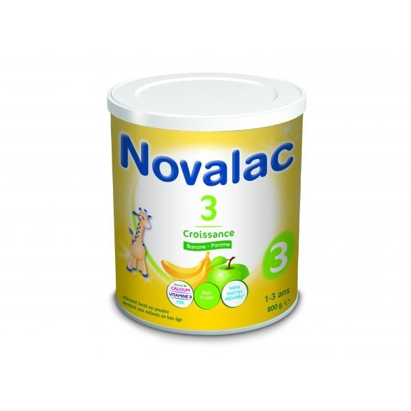 NOVALAC 3 LAIT DE CROISSANCE BANANE POMME 800 G